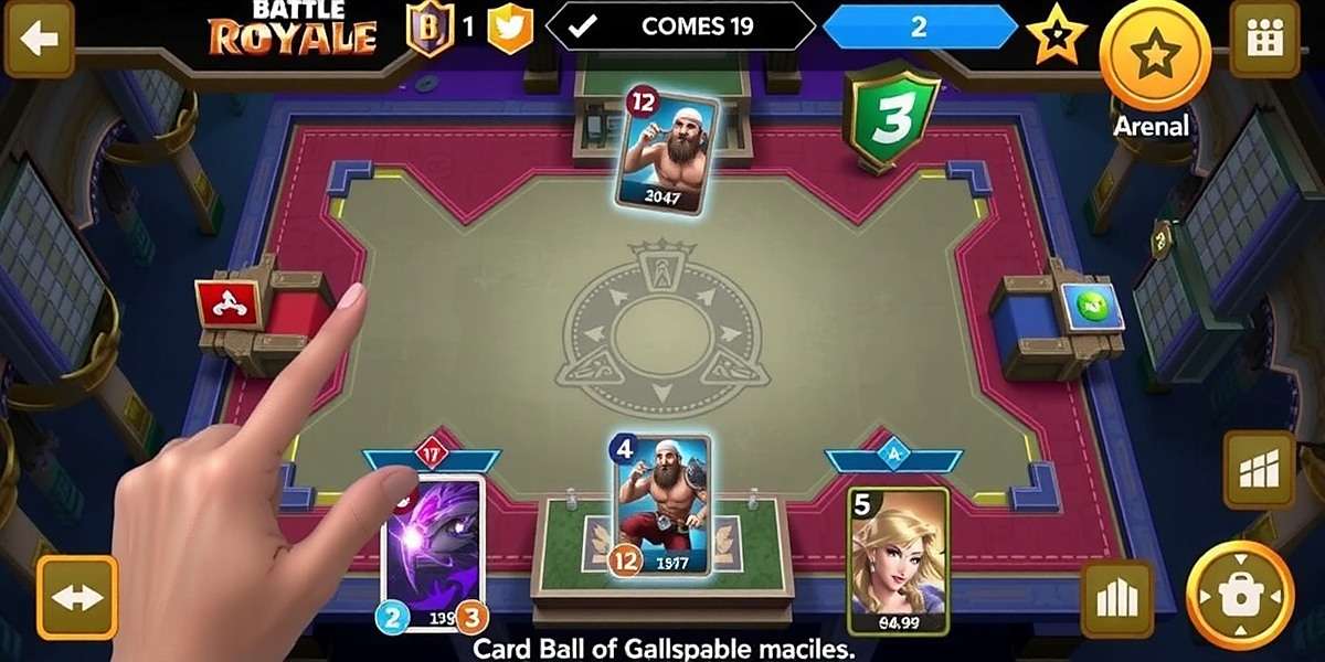 Card Battle Royale strategic gameplay showing advanced deck building and arena positioning